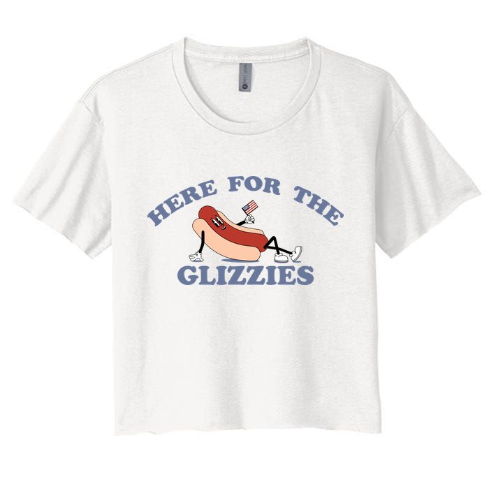 Here For The Glizzies 4th Of July Crop Top