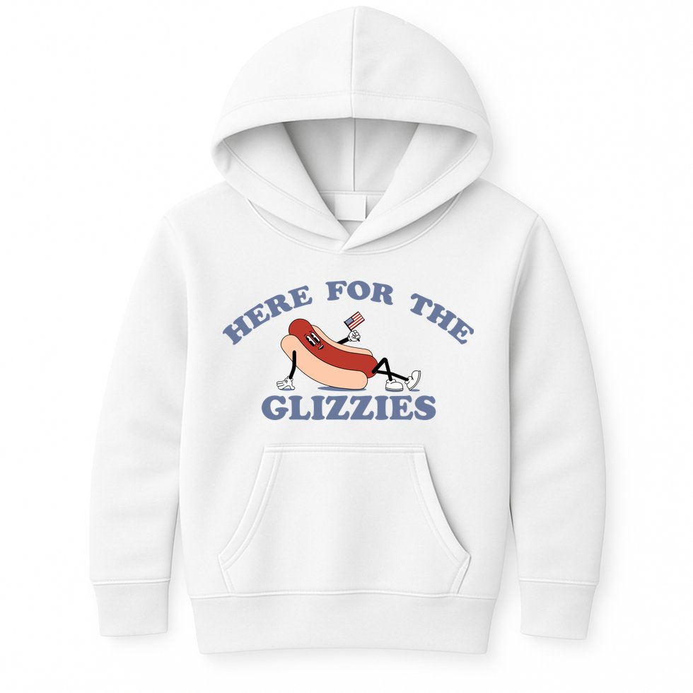 Here For The Glizzies 4th Of July Kids Hoodie