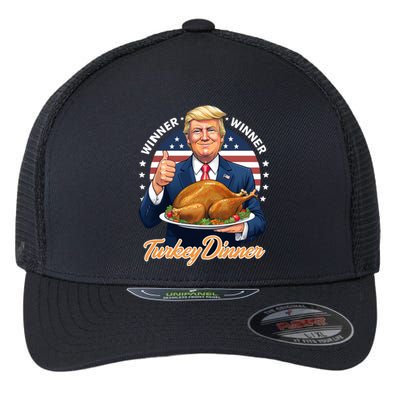 Humor Funny Trump Winner Winner Turkey Dinner Thanksgiving Flexfit Unipanel Trucker Cap