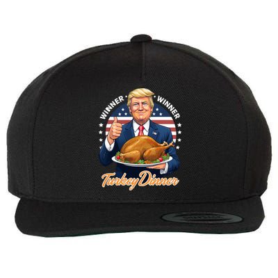 Humor Funny Trump Winner Winner Turkey Dinner Thanksgiving Wool Snapback Cap