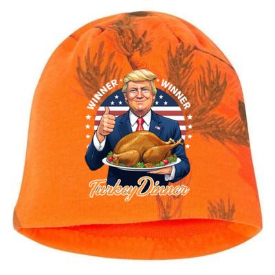 Humor Funny Trump Winner Winner Turkey Dinner Thanksgiving Kati - Camo Knit Beanie