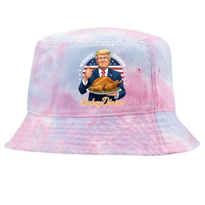 Humor Funny Trump Winner Winner Turkey Dinner Thanksgiving Tie-Dyed Bucket Hat