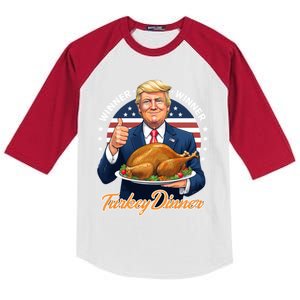 Humor Funny Trump Winner Winner Turkey Dinner Thanksgiving Kids Colorblock Raglan Jersey