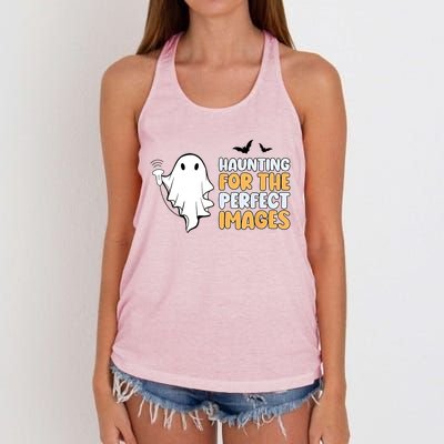 Haunting For The Perfect Images Ultrasound Tech Halloween Women's Knotted Racerback Tank