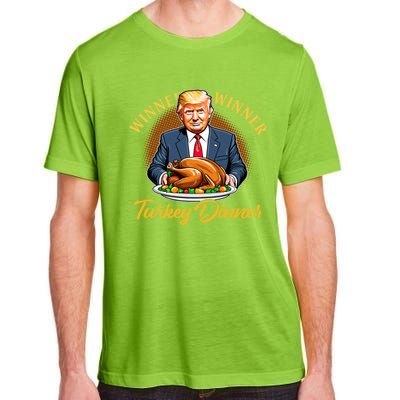 Humor Funny Trump Winner Winner Turkey Dinner Thanksgiving Adult ChromaSoft Performance T-Shirt