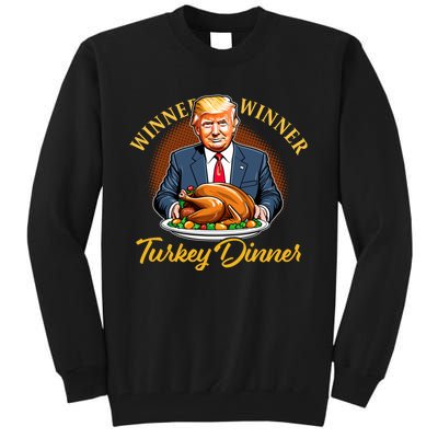 Humor Funny Trump Winner Winner Turkey Dinner Thanksgiving Tall Sweatshirt