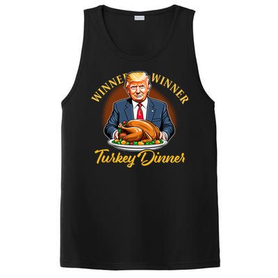 Humor Funny Trump Winner Winner Turkey Dinner Thanksgiving PosiCharge Competitor Tank