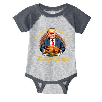 Humor Funny Trump Winner Winner Turkey Dinner Thanksgiving Infant Baby Jersey Bodysuit