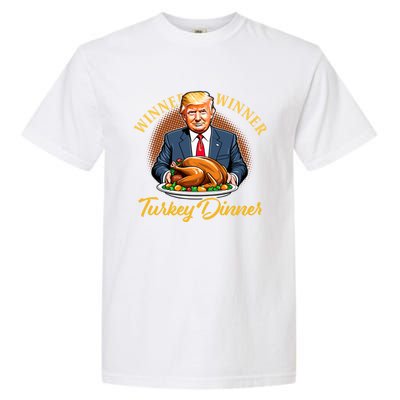 Humor Funny Trump Winner Winner Turkey Dinner Thanksgiving Garment-Dyed Heavyweight T-Shirt