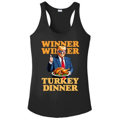 Humor Funny Trump Winner Winner Turkey Dinner Thanksgiving Ladies PosiCharge Competitor Racerback Tank