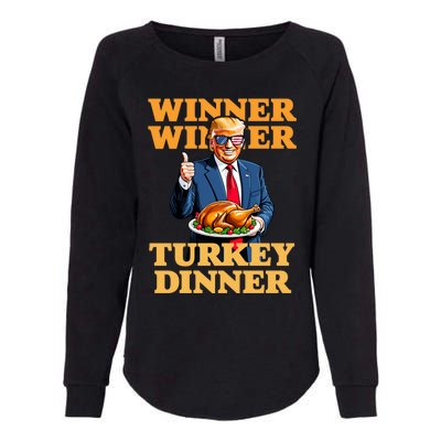 Humor Funny Trump Winner Winner Turkey Dinner Thanksgiving Womens California Wash Sweatshirt