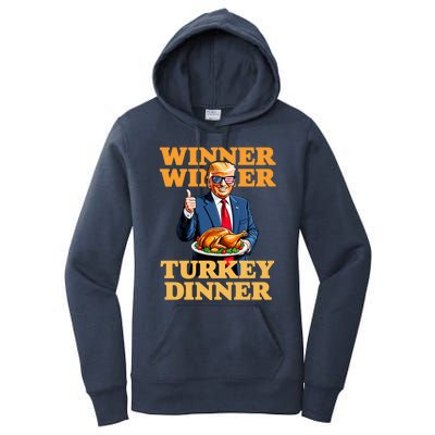 Humor Funny Trump Winner Winner Turkey Dinner Thanksgiving Women's Pullover Hoodie