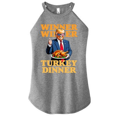 Humor Funny Trump Winner Winner Turkey Dinner Thanksgiving Women's Perfect Tri Rocker Tank