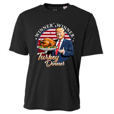 Humor Funny Trump Winner Winner Turkey Dinner Thanksgiving Cooling Performance Crew T-Shirt