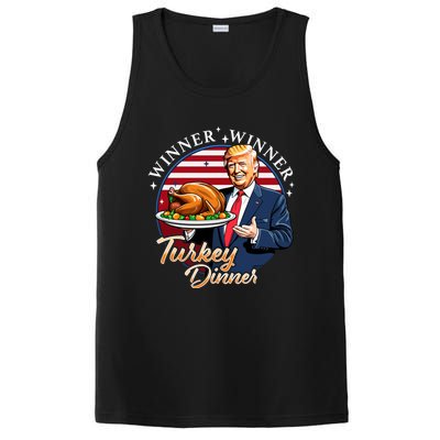 Humor Funny Trump Winner Winner Turkey Dinner Thanksgiving PosiCharge Competitor Tank