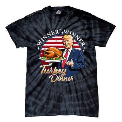 Humor Funny Trump Winner Winner Turkey Dinner Thanksgiving Tie-Dye T-Shirt