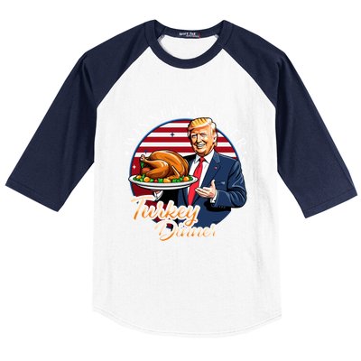 Humor Funny Trump Winner Winner Turkey Dinner Thanksgiving Baseball Sleeve Shirt