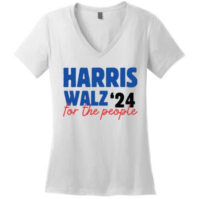 Harris For The People She Has My Vote Save Democracy Women's V-Neck T-Shirt