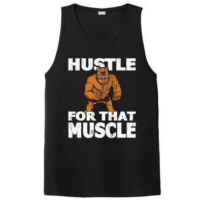 Hustle For That Muscle Powerlifter Bodybuilder And Strong Gift PosiCharge Competitor Tank