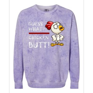 Howdy from the Chicken Coop  Guess What Chicken Butt! Colorblast Crewneck Sweatshirt