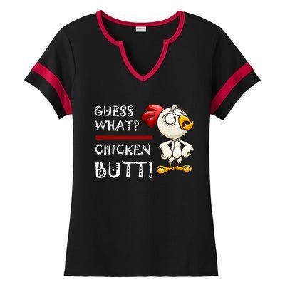 Howdy from the Chicken Coop  Guess What Chicken Butt! Ladies Halftime Notch Neck Tee