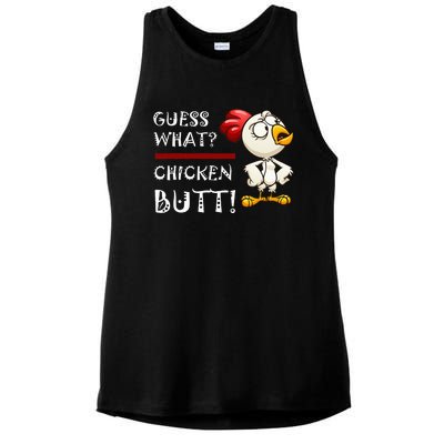 Howdy from the Chicken Coop  Guess What Chicken Butt! Ladies PosiCharge Tri-Blend Wicking Tank