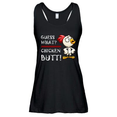 Howdy from the Chicken Coop  Guess What Chicken Butt! Ladies Essential Flowy Tank