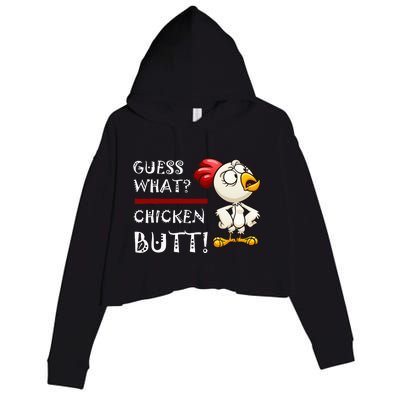 Howdy from the Chicken Coop  Guess What Chicken Butt! Crop Fleece Hoodie