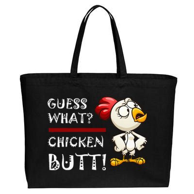 Howdy from the Chicken Coop  Guess What Chicken Butt! Cotton Canvas Jumbo Tote