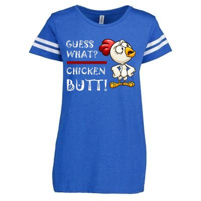 Howdy from the Chicken Coop  Guess What Chicken Butt! Enza Ladies Jersey Football T-Shirt