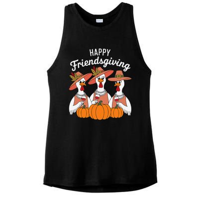 Happy Friendsgiving Thanksgiving Friends Matching Outfit Ladies PosiCharge Tri-Blend Wicking Tank