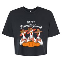 Happy Friendsgiving Thanksgiving Friends Matching Outfit Bella+Canvas Jersey Crop Tee