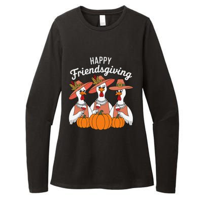 Happy Friendsgiving Thanksgiving Friends Matching Outfit Womens CVC Long Sleeve Shirt