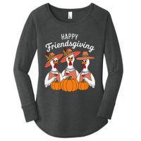 Happy Friendsgiving Thanksgiving Friends Matching Outfit Women's Perfect Tri Tunic Long Sleeve Shirt