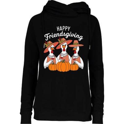 Happy Friendsgiving Thanksgiving Friends Matching Outfit Womens Funnel Neck Pullover Hood