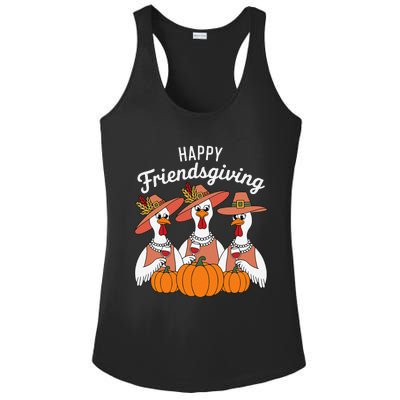 Happy Friendsgiving Thanksgiving Friends Matching Outfit Ladies PosiCharge Competitor Racerback Tank