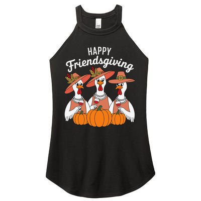 Happy Friendsgiving Thanksgiving Friends Matching Outfit Women’s Perfect Tri Rocker Tank