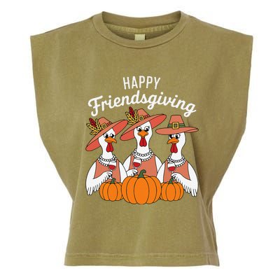 Happy Friendsgiving Thanksgiving Friends Matching Outfit Garment-Dyed Women's Muscle Tee