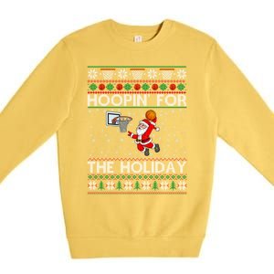 Hoopin’ For The Holiday Cute Gift Premium Crewneck Sweatshirt