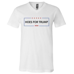 Hoes For Trump Gift Fight Fight Fight President V-Neck T-Shirt