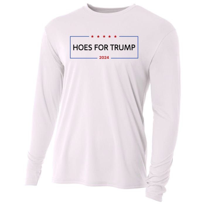 Hoes For Trump Gift Fight Fight Fight President Cooling Performance Long Sleeve Crew