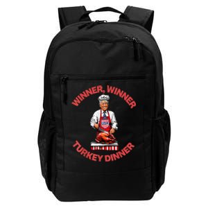 Humor Funny Trump Winner Winner Turkey Dinner Thanksgiving Daily Commute Backpack