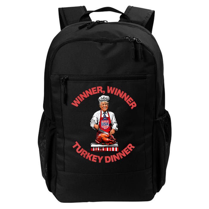 Humor Funny Trump Winner Winner Turkey Dinner Thanksgiving Daily Commute Backpack