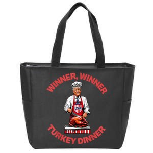 Humor Funny Trump Winner Winner Turkey Dinner Thanksgiving Zip Tote Bag