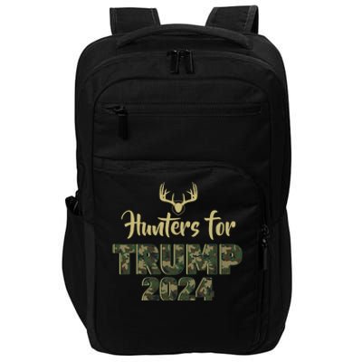 Hunters For Trump 2024 President Camouflage Deer Elk Antlers Impact Tech Backpack