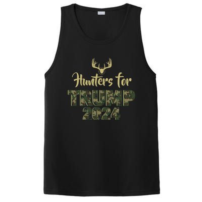 Hunters For Trump 2024 President Camouflage Deer Elk Antlers PosiCharge Competitor Tank