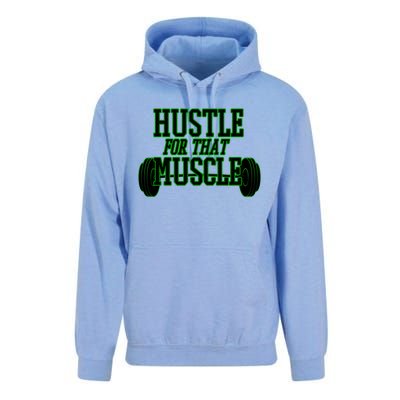 Hustle For That Muscle Weight Funny Gift Green Black Design Gift Unisex Surf Hoodie