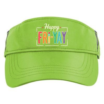 Happy Friyay Teacher Essentials Adult Drive Performance Visor