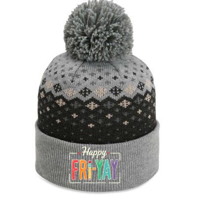 Happy Friyay Teacher Essentials The Baniff Cuffed Pom Beanie