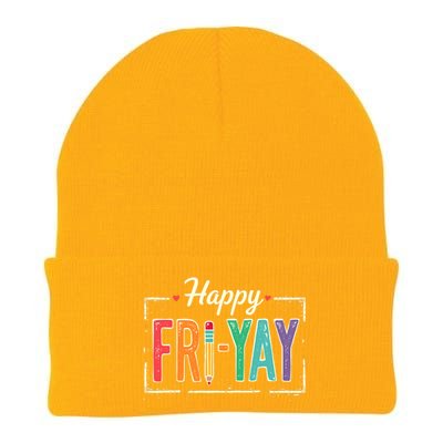 Happy Friyay Teacher Essentials Knit Cap Winter Beanie